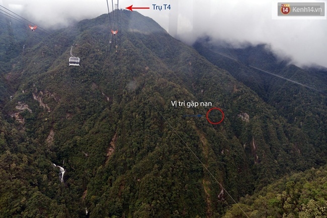 Khu vực t&igrave;m thấy th&igrave; thể của Webb gần vị tr&iacute; c&aacute;p treo trụ T4, địa h&igrave;nh ở khu vực n&agrave;y kh&aacute; hiểm trở (K&ecirc;nh 14).