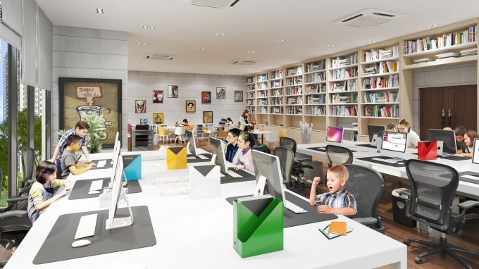 Thư viện hiện đại gi&uacute;p c&aacute;c con bồi dưỡng niềm đam m&ecirc; với kiến thức khoa học