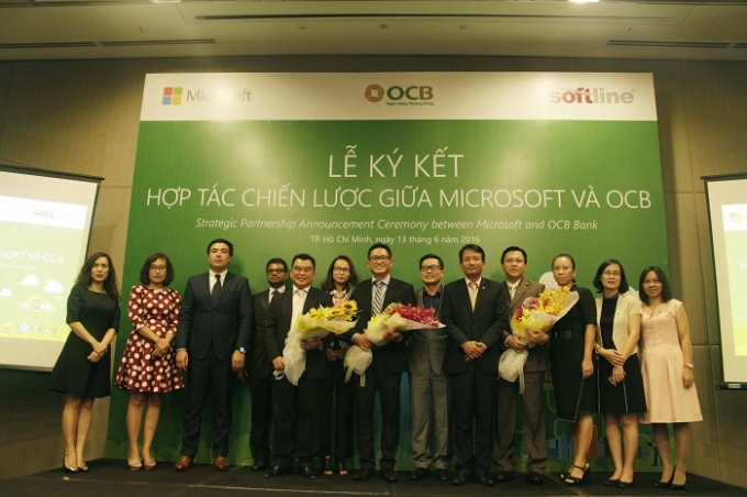 OCB k&iacute; kết hợp t&aacute;c chiến lược với tập đo&agrave;n Microsoft