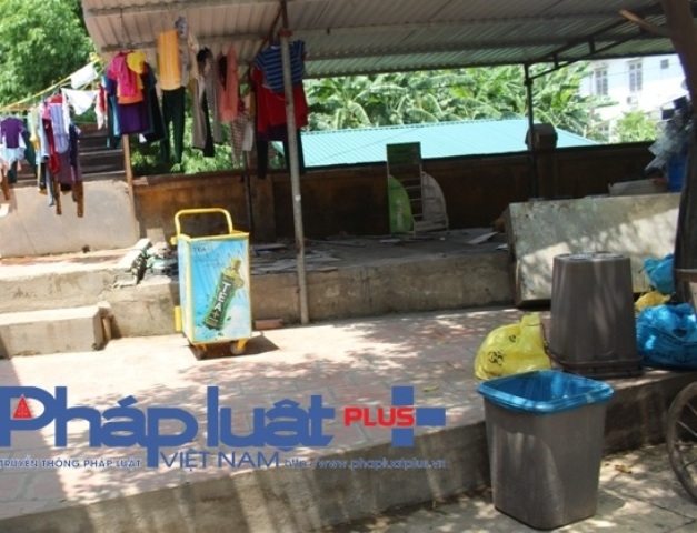 Vị tr&iacute; hệ thống xử l&yacute; nước thải y tế của Bệnh viện Sản &ndash; Nhi tỉnh Vĩnh Ph&uacute;c.