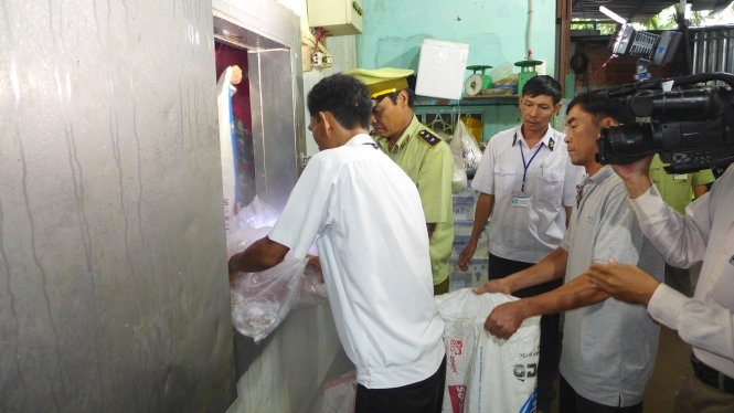 Sản phẩm động vật tịch thu tại cơ sở kinh doanh thực phẩm Tuấn Hằng. &nbsp;Ảnh: B.L.