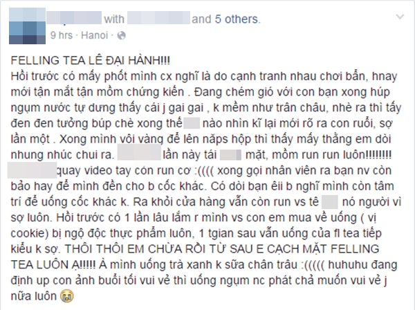 D&ograve;ng chia sẻ của V.L tr&ecirc;n trang c&aacute; nh&acirc;n g&acirc;y hoang mang. Ảnh chụp m&agrave;n h&igrave;nh.
