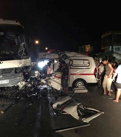 Hiện trường xảy ra tai nạn.