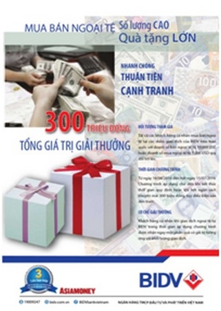BIDV triển khai chương tr&igrave;nh khuyến m&atilde;i lớn Mua b&aacute;n ngoại tệ.