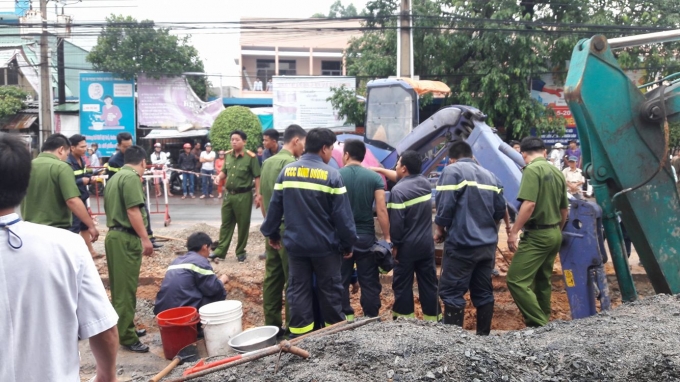 Khu vực xảy ra sự cố.