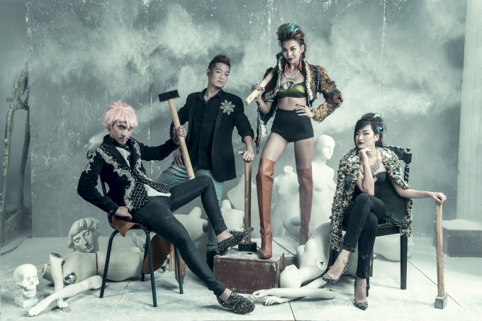 Loạt ảnh đậm chất punk rock c&aacute; t&iacute;nh của bộ tứ quyền lực Vietnam's Next Top Model 2016