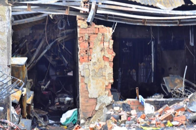 Hiện trường vụ ch&aacute;y khiến 4 người tử vong ở Đồng Nai