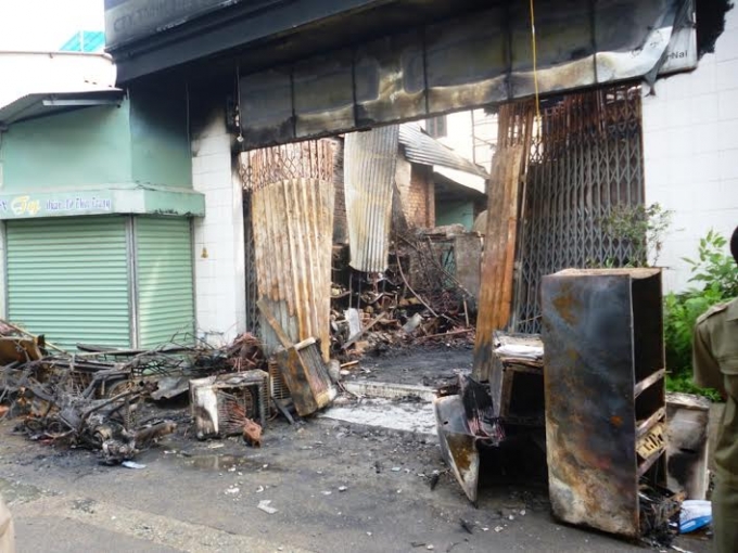 Hiện trường vụ ch&aacute;y khiến 4 người tử vong ở Đồng Nai