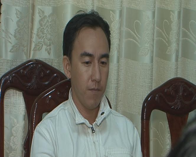 Đối tượng Nguyễn Thanh Kiệt tại cơ quan c&ocirc;ng an.