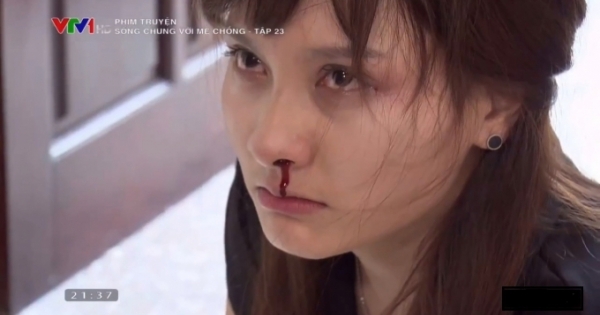 “Sống chung với mẹ chồng” tập 23: Vân bị chồng đánh chảy máu mũi