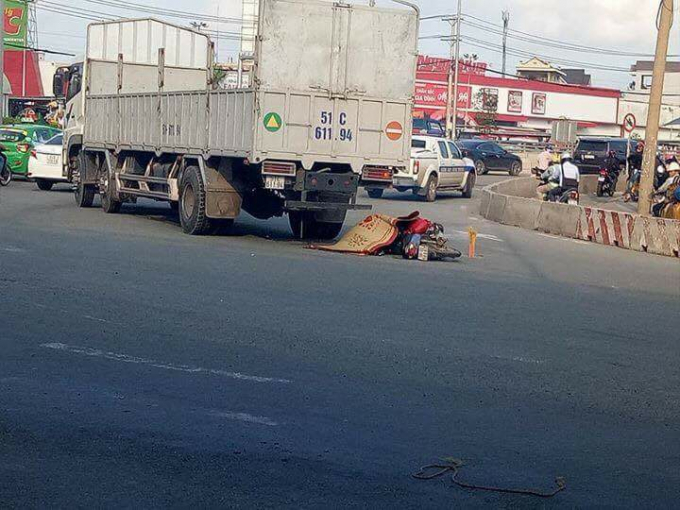 Hiện trường xảy ra vụ tai nạn.