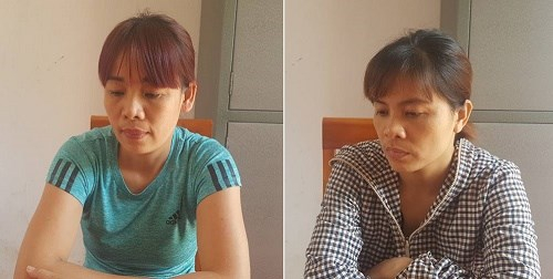 Hai d&igrave; ch&aacute;u Thảo v&agrave; B&iacute;ch tại CQĐT.