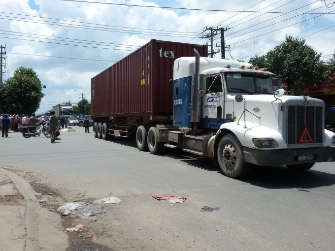 Hiện trường vụ tai nạn.