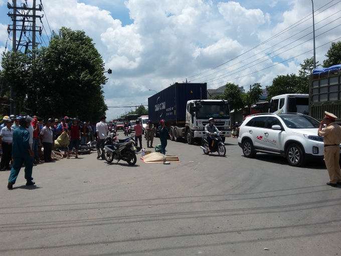 Hiện trường vụ tai nạn.