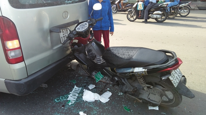 Hiện trường vụ tai nạn.