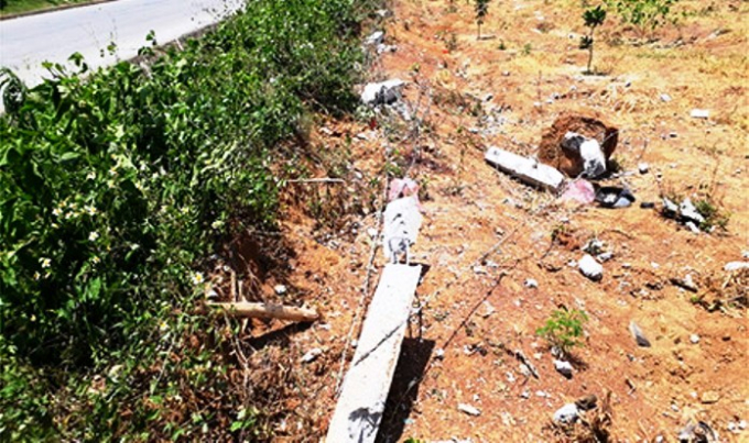 Hiện trường vụ tai nạn giao th&ocirc;ng.