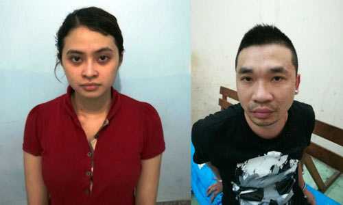 Ngọc Miu khi bị bắt giữ c&ugrave;ng với &ocirc;ng tr&ugrave;m.