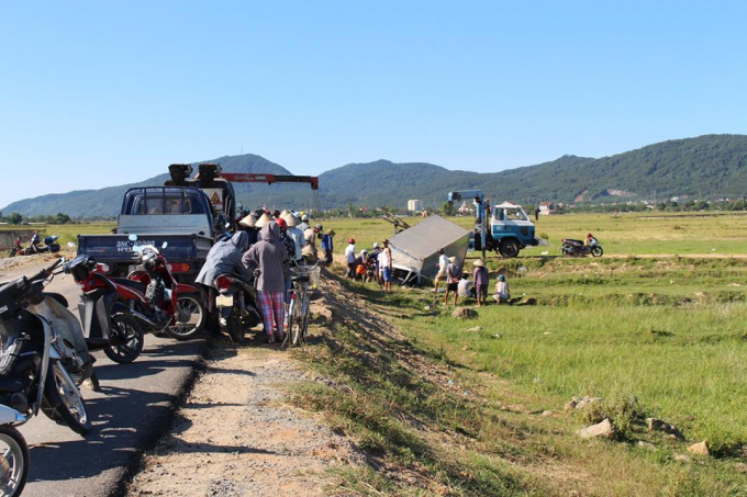 Hiện trường vụ tai nạn.