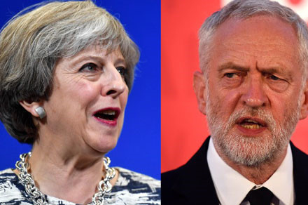 B&agrave; Theresa May v&agrave; &ocirc;ng Jeremy Corbyn. Ảnh: N.N