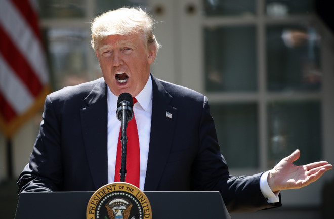 Tổng thống Donald Trump ph&aacute;t biểu tại Nh&agrave; Trắng ng&agrave;y 9/6. Ảnh:&nbsp;AP.