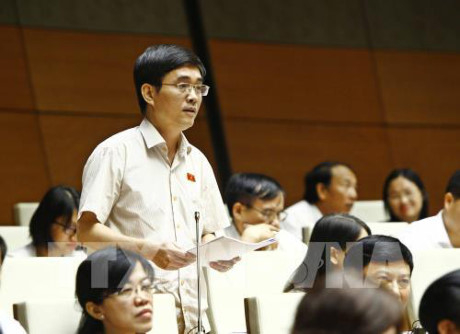 Đại biểu Quốc hội tỉnh Ph&uacute; Thọ Ho&agrave;ng Quang H&agrave;m ph&aacute;t biểu &yacute; kiến. Ảnh: An Đăng - TTXVN