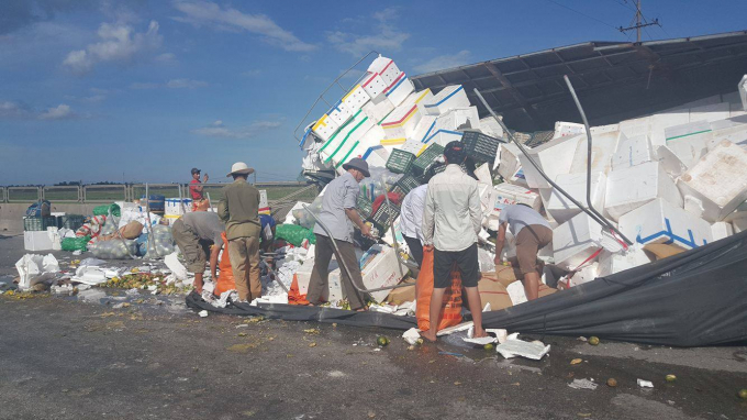 Hiện trường vụ tai nạn.