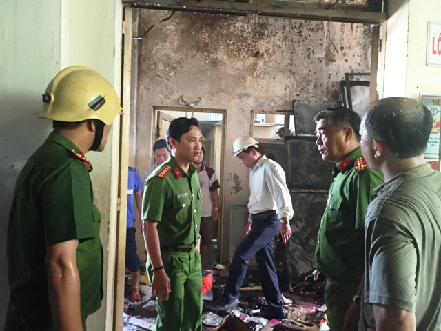 Khu vực xảy ra đ&aacute;m ch&aacute;y l&agrave; kho chứa h&agrave;ng v&agrave;ng m&atilde;. Ảnh: PCCC ĐN.