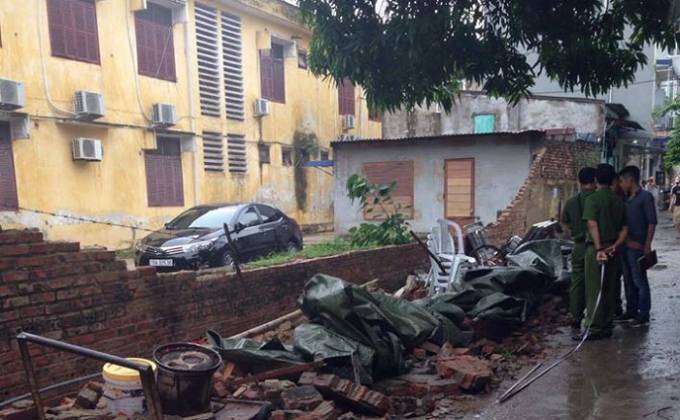 Hiện trường nơi xảy ra sự việc.