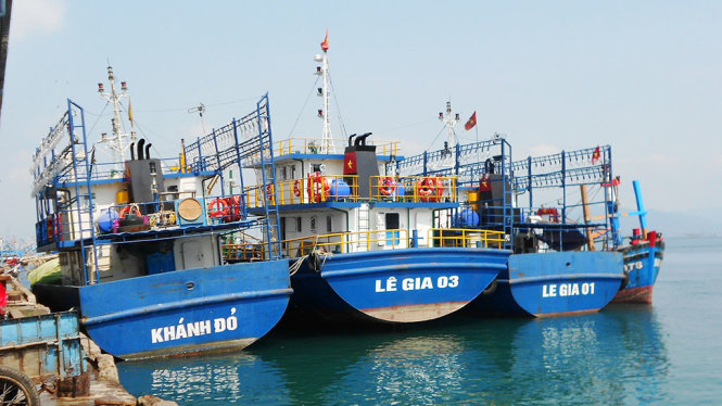 Nhiều t&agrave;u vỏ th&eacute;p ở B&igrave;nh Định mới đ&oacute;ng đ&atilde; hỏng. (Ảnh: Tuổi trẻ)