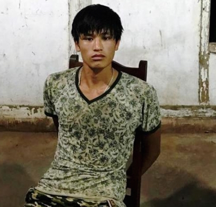 Đối tượng V&agrave;ng Văn Dương tại cơ quan c&ocirc;ng an.