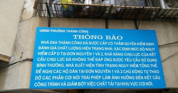 Người dân "cố thủ" trong chung cư cũ: Sở xây dựng có văn bản kiến nghị kiểm định lại