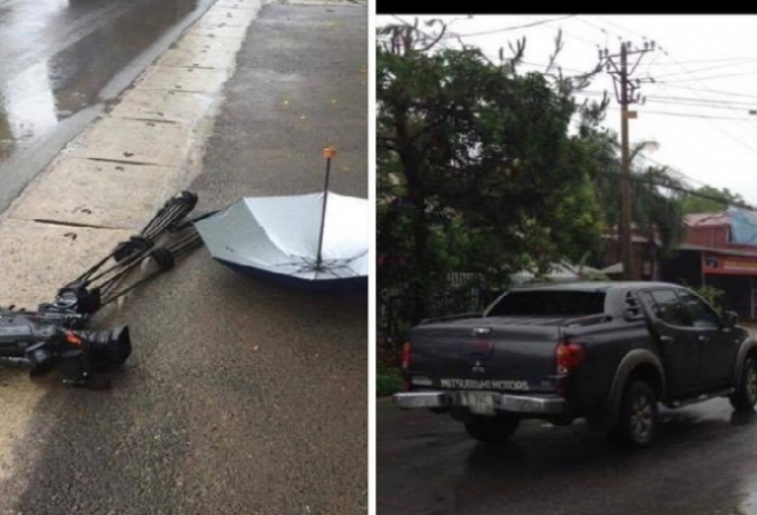 Nh&oacute;m ph&oacute;ng vi&ecirc;n VTV bị đ&acirc;m hỏng m&aacute;y quay trị gi&aacute; hơn 1 tỷ đồng.