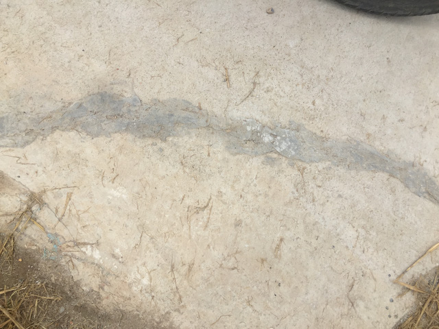 Đoạn đường bị nứt vừa được sữa chữa.