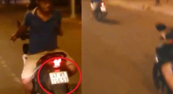 Đắk Lắk: Xác minh, làm rõ danh tính của nam thanh niên ngồi ngược điều khiển xe máy