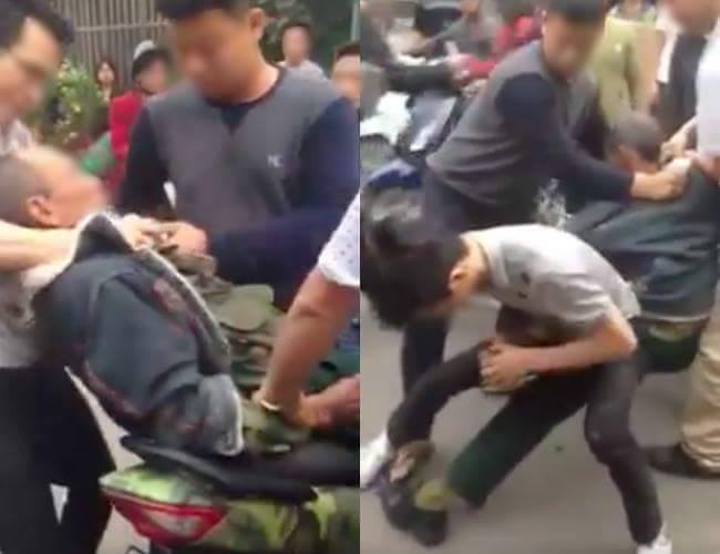 Sau va chạm giao th&ocirc;ng, cụ &ocirc;ng 70 tuổi l&agrave; cựu chiến binh bị nh&oacute;m thanh ni&ecirc;n h&agrave;nh hung đến mức nhập viện.