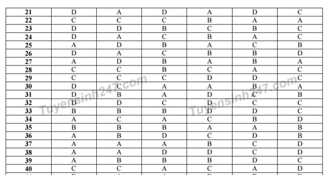 Gợi &yacute; đ&aacute;p &aacute;n 24 m&atilde; đề To&aacute;n thi THPT quốc gia 2017