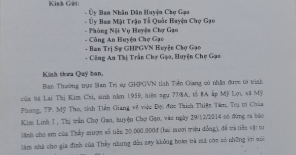 Vụ một đại đức yêu cầu được xin lỗi tại Tiền Giang: Phải ra Tòa là một sự đau lòng