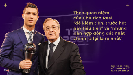 Florentino Perez, 'bố gi&agrave;' ph&aacute;n xử cả thế giới b&oacute;ng đ&aacute;