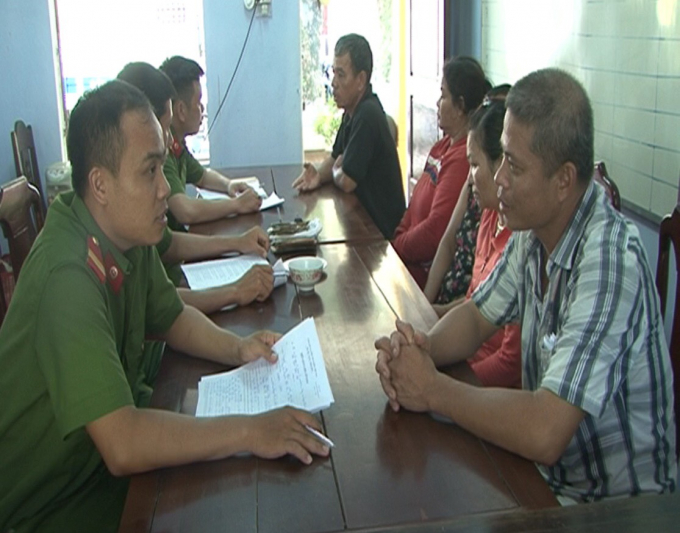 C&ocirc;ng an đang lấy lời khai c&aacute;c