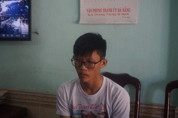 Đối tượng Xu&acirc;n tại cơ quan cảnh s&aacute;t điều tra.