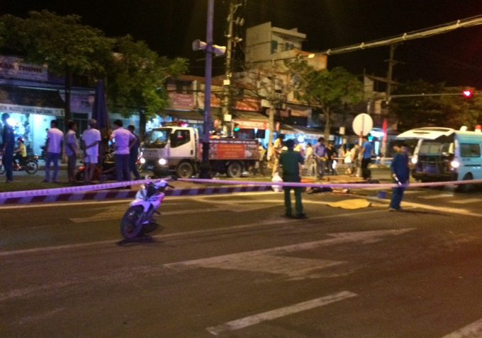 Hiện trường vụ tai nạn.
