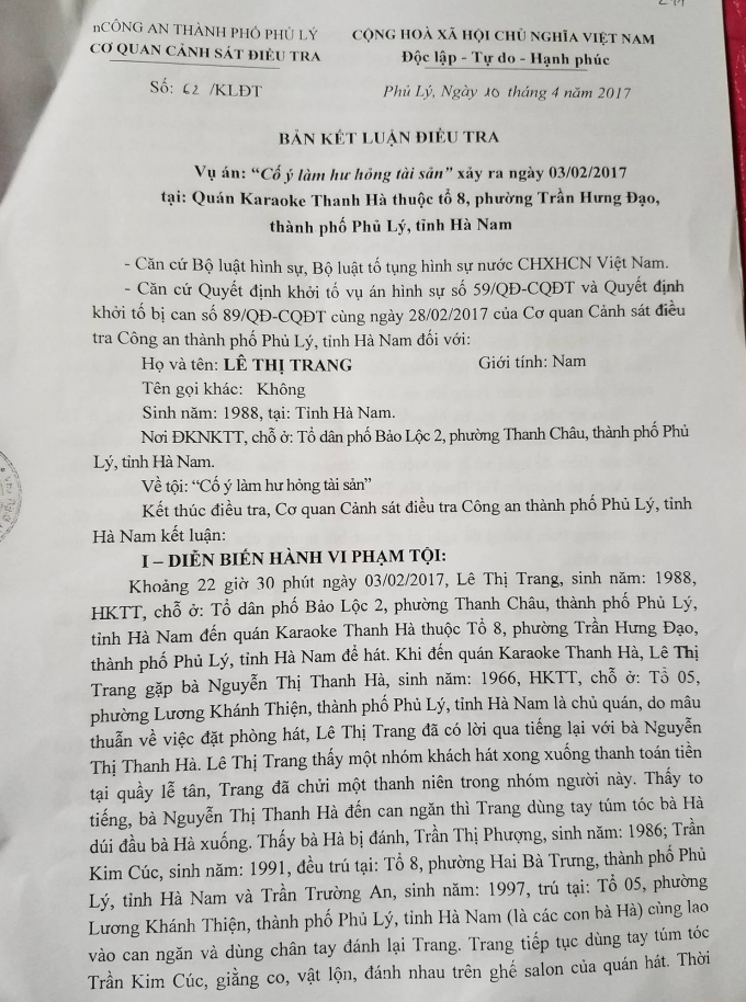 L&agrave;m sứt m&eacute;p b&agrave;n, bị tuy&ecirc;n phạt 12 th&aacute;ng t&ugrave; giam