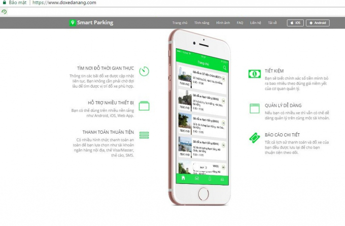 Phần mềm thu ph&iacute; đỗ xe qua di động SmartParking được &aacute;p dụng tại quận Hải Ch&acirc;u.