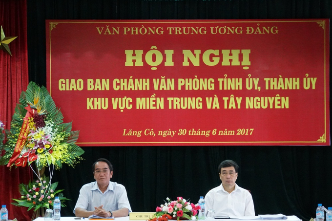 Hội nghị c&oacute; mặt đại diện&nbsp;Văn ph&ograve;ng tỉnh uỷ, th&agrave;nh uỷ của 13 tỉnh, th&agrave;nh khu vực miền Trung - T&acirc;y Nguy&ecirc;n.