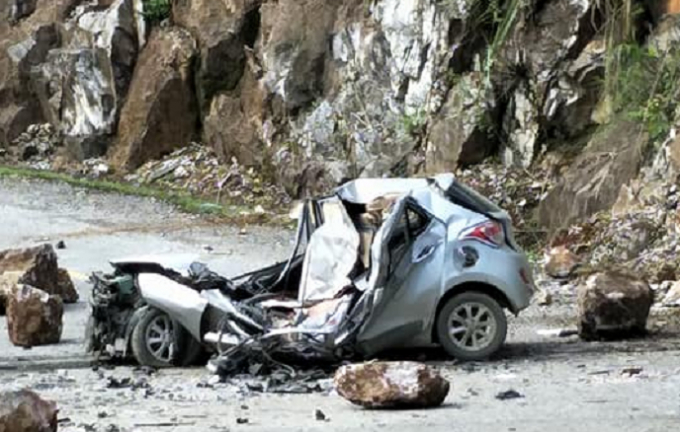 Hiện trường vụ tai nạn.