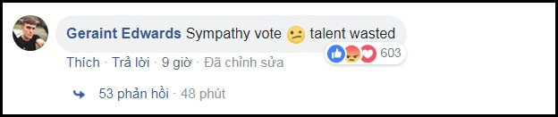 T&agrave;i khoản Geraint Edwards thậm ch&iacute; nhận định rằng: