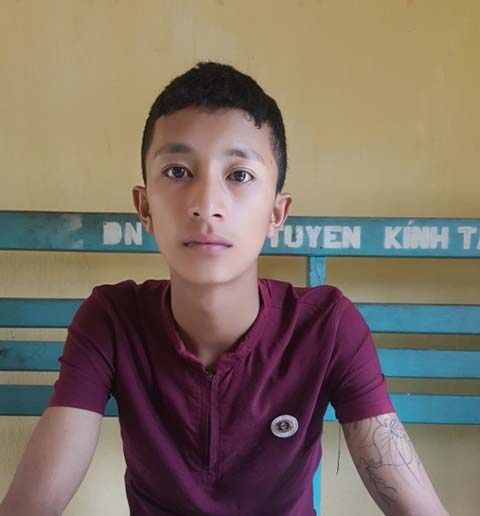 Đối tượng Nguyễn Th&agrave;nh T&acirc;m tại cơ quan điều tra.