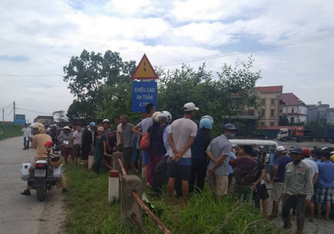 Hiện trường nơi xảy ra sự việc.