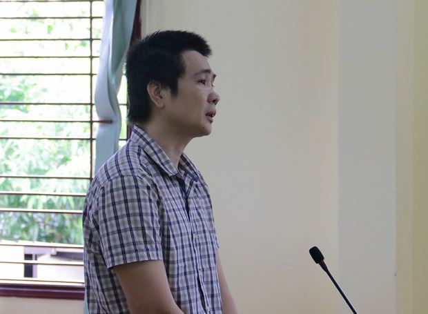 Bị c&aacute;o Tiến tại phi&ecirc;n t&ograve;a x&eacute;t xử.