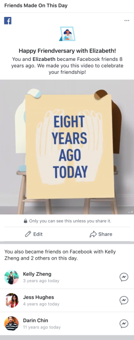 Kỉ niệm bạn b&egrave; v&agrave;o ng&agrave;y m&agrave; 2 người trở th&agrave;nh bạn tr&ecirc;n Facebook